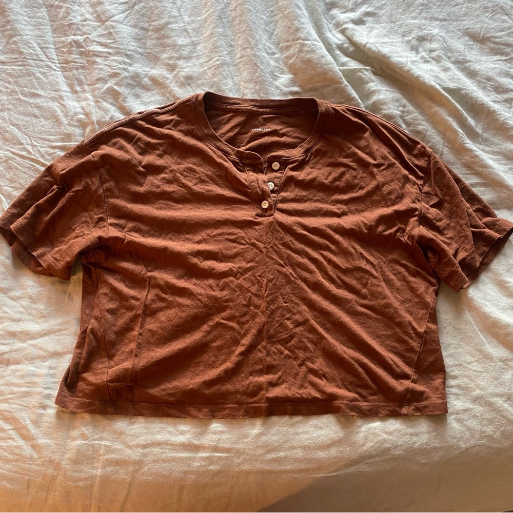 Everlane Brown Cropped Tee